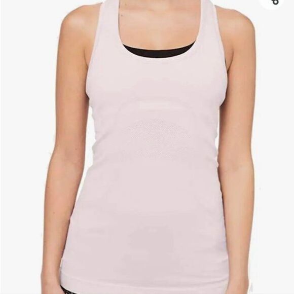 Lululemon Porcelain Pink Racerback Workout Tank Top Size 4 - Picture 1 of 11